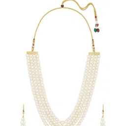 AMI Women Gold Plated Beaded Jewellery Set-image-73