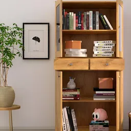 HEXA RED Beige Moisture & Termite Resistant Free Standing Book Shelf image 4