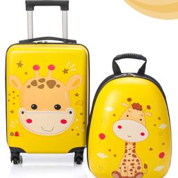 Kid's Travel Suitcase Trolley Bag with Wheels - 18 Inches Lugguage & 15 Inch Backpack-image-33