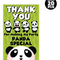 Zyozi Panda theme Thank You for Making Party Panda Special Tags for Birthday Green - Pack of 20-image-61