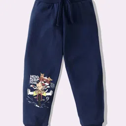 KAVEE Pure Cotton Knit Biowashed Full Length Dogs Printed Lounge Pants - Navy Blue-picture-22