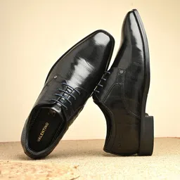 Valentino Men Leather Lace-Up Formal Derbys-image-12
