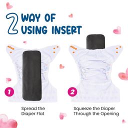 Sparkle Joy Reusable Diaper Insert Pack of 4 - Black image 3