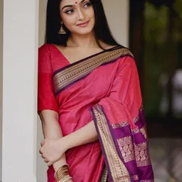 ZILVIRA Woven Design Zari Banarasi Saree-picture-39