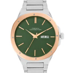 French Connection Men Dial & Stainless Steel Bracelet Style Straps Analogue Watch FCH04SM-G-37