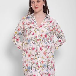 Numero Uno Women Floral Print Shirt Mini Dress-32