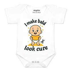 Arvesa Kids-Unisex White Cotton Rompers-picture-16