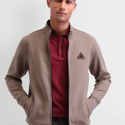 Arrow New York Men High Neck Front-Open Sweatshirt-picture-11