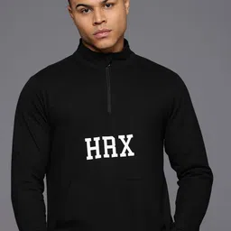 HRX by Hrithik Roshan Brand-Logo Print Pure Acrylic Sweatshirt-image-25