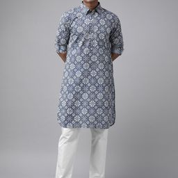 See Designs Ethnic Motifs Printed Regular Pure Cotton Kurta With Pyjamas-image-90