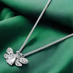 crash.club By CKC 925 Silver Butterfly Pendant Necklace with Sparkling Accents-image-89