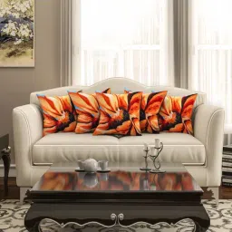 SEJ by Nisha Gupta Yellow Cushion Covers - Set of 5-image-15