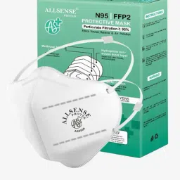 Allsense AS9500 HB N95 5 Layered Face Mask For Men & Women - Pack of 3 (White)-2