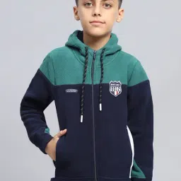Monte Carlo Boys Navy Blue Polyester Blend Solid Sweatshirt-image-20