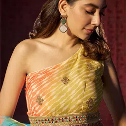 Fusionic Embroidered Sequinned Semi-Stitched Lehenga & Unstitched Blouse With Dupatta image 2