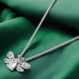 crash.club By CKC 925 Silver Butterfly Pendant Necklace with Sparkling Accents-image-49