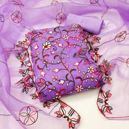 Maroosh Floral Embroidered Organza Unstitched Dress Material-image-88