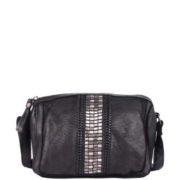 KOMPANERO Estelle Black Embellished Medium Sling Handbag-image-15