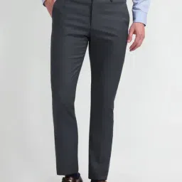Arrow Blue Slim Fit Trousers-picture-34