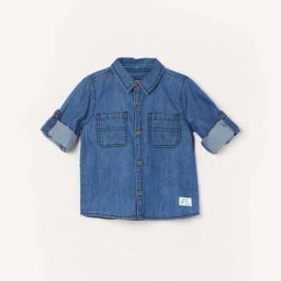 Juniors By Lifestyle Blue Cotton Regular Fit Printed Shirt-image-42