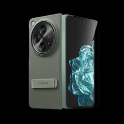 OnePlus Open Protective Set (PU Standing Case & Screen Protector) PC122 Green IN-23
