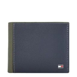 Tommy Hilfiger Nathan Navy & Green Casual Leather Bi-Fold Wallet for Men-picture-38