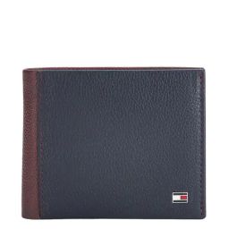 Tommy Hilfiger Nathan Navy & Brown Casual Leather Bi-Fold Wallet for Men-image-37