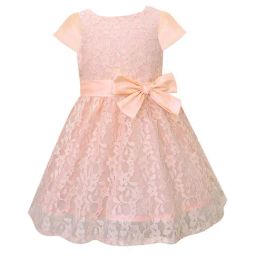 A.T.U.N. Peach Lace Dress-image-1