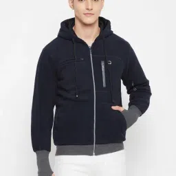 Duke Navy Full Sleeves Hooded Sweatshirt-25
