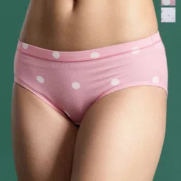 DressBerry Women Pack Of 3 Printed Mid-Rise Hipster Briefs-image-77