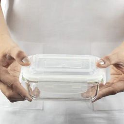 Borosil Klip N Store Transparent Glass Storage Container With Air-Tight Lid 640ml image 3