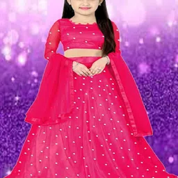 F Plus Fashion Pink Net Lehenga Choli-picture-32