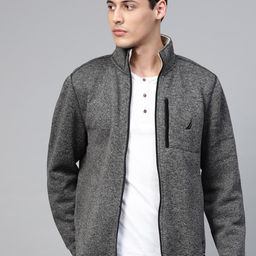 Nautica Men Charcoal Grey Solid Sweatshirt-picture-36
