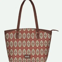 ZOUK Agra Durrie Printed Tote Handbag image 3