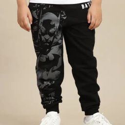 Kidsville Boys Black Cotton Blend Printed Joggers-image-63