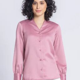 SHAYE Dusty Pink Regular Fit Shirt-image-92