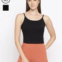 La Intimo Black Forever Beauty Camisole (Pack of 2)-image-43