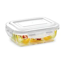 Borosil Klip N Store Transparent Glass Storage Container With Air-Tight Lid 640ml-11