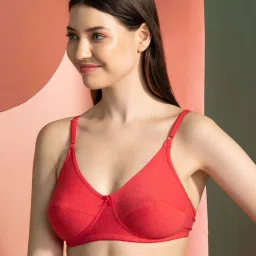 Clovia Red Non Wired Non Padded Full Coverage Bra image 3