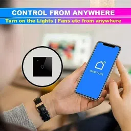 amiciSmart Touch WiFi Wall Switch SmartLife App, Alexa & Google Assistant Compatible 10 Amp 230 V Smart Switch with Interlock 2300 W, 1xTOUCH-1M image 5