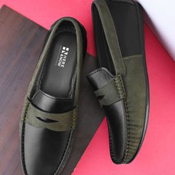 HERE&NOW Men Colourblocked Penny Loafers-picture-41