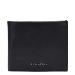 Calvin Klein Black Logo Leather Bi-Fold Wallet-image-21