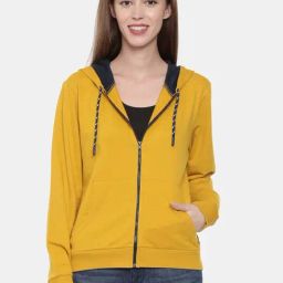 3PIN Yellow Cotton Hoodie-image-50