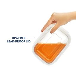 Borosil Klip N Store Transparent Glass Storage Container With Air-Tight Lid 370ml image 4