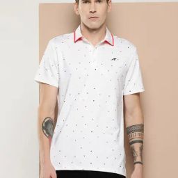 Alcis White Geometric Regular Fit Geometric T-Shirt-picture-18