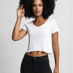 Forever 21 White Cotton Regular Fit Crop Top-image-89
