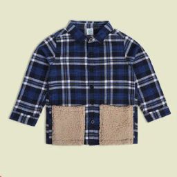 MINIKLUB Kids Blue Checks Full Sleeves Shirt-image-80