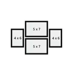 ecraftindia Memory Wall Collage Photo Frame - Set of 4 Photo Frames for 2 Photos of 4'x6', 2 Photos of 5'x7' image 4