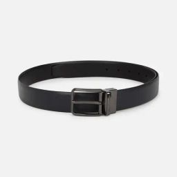 Van Heusen Black Leather Textured Reversible Belt-picture-11