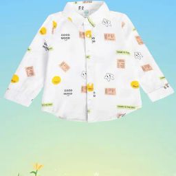 MINIKLUB Boys White Printed Full Sleeves Shirt-image-48